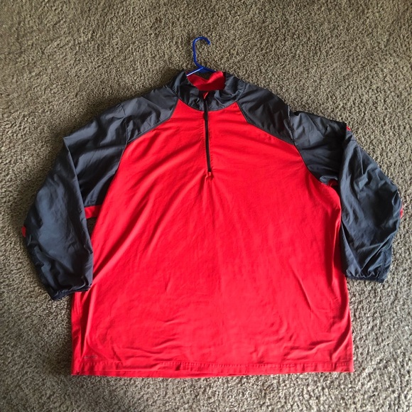 Nike Other - Nike Dri Fit Red/Gray 1/4 Zip Sweater 4XL
